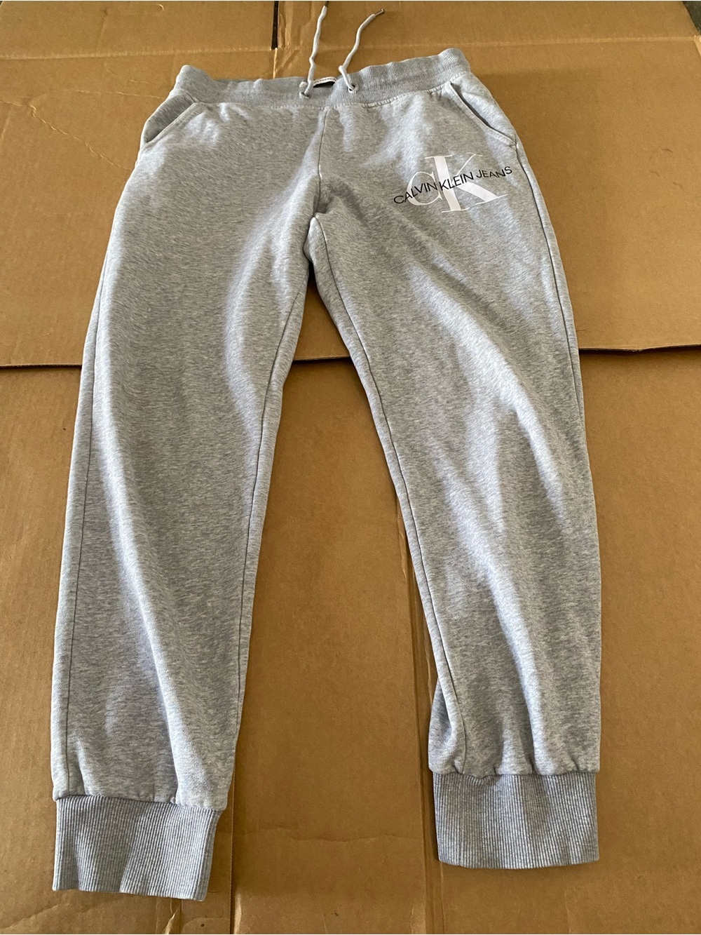 Calvin Klein Grey Unisex Jogger Sweatpants Medium